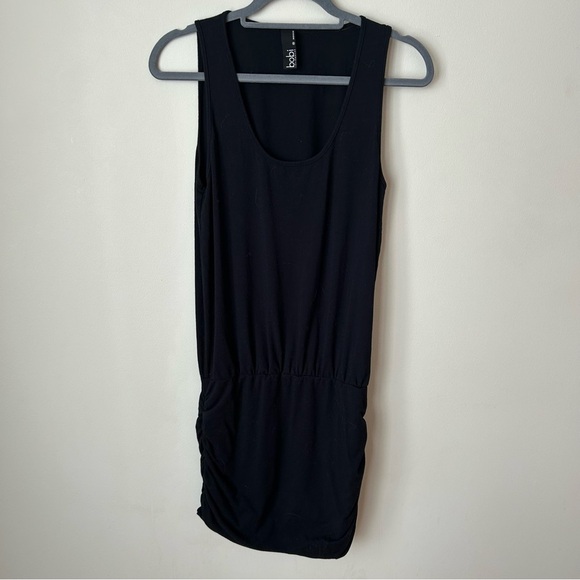 Bobi Los Angeles Shirted Drop Waist Sleeveless Ribbed Mini Dress Size Medium - Picture 4 of 9